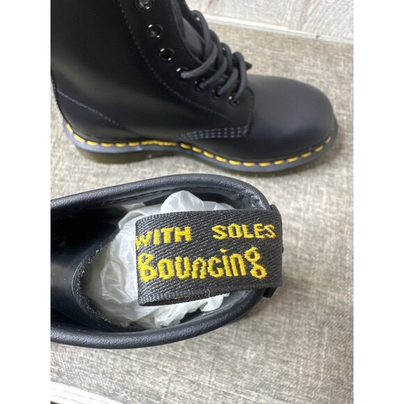 Dr. Martens 1460 Womens Black Smooth Leather Lace-Up Boots Size 5 US / 36 EU - Picture 8 of 11